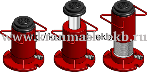 Домкраты грузовые с фиксирующей гайкой ДГ20П200Г